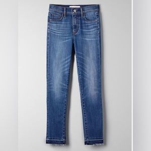 Denim Forum Girls Mid Rise Skinny Crop Jeans